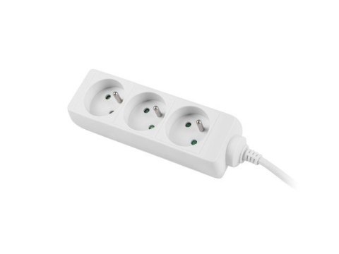 Listwa zasilająca 1.5m, biała, 3 gniazda, kabel wykonany z pełnej miedzi Listwa zasilająca 1.5m, biała, 3 gniazda, kabel wykonany z pełnej miedzi