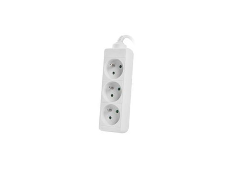 Listwa zasilająca 1.5m, biała, 3 gniazda, kabel wykonany z pełnej miedzi Listwa zasilająca 1.5m, biała, 3 gniazda, kabel wykonany z pełnej miedzi