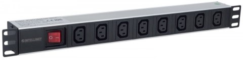 Listwa zasilająca rack 19 1U 110V-250V/10A 8 gniazd C13 kabel 2m Listwa zasilająca rack 19 1U 110V-250V/10A 8 gniazd C13 kabel 2m
