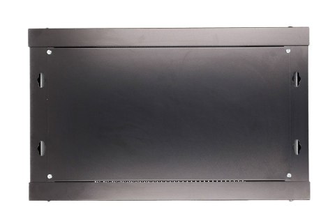 Szafka wisząca rack 6U 600x450 czarna szklane drzwi