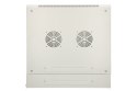 Szafka wisząca rack 6U 600x600 szara dwusekcyjna