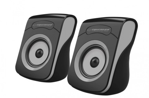 Głośniki 2.0 USB Flamenco czarno-szare Głośniki 2.0 USB Flamenco czarno-szare