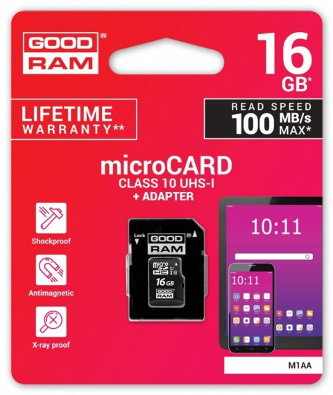 Karta microSDHC 16GB CL10 + adapter Karta microSDHC 16GB CL10 + adapter