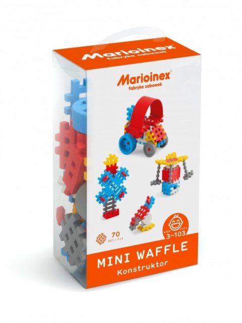Klocki waffle mini 70 sztuk chłopiec Klocki waffle mini 70 sztuk chłopiec