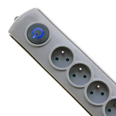 Listwa antyprzepięciowa Quick Switch, 6 gniazd, 1,8m, szara Listwa antyprzepięciowa Quick Switch, 6 gniazd, 1,8m, szara
