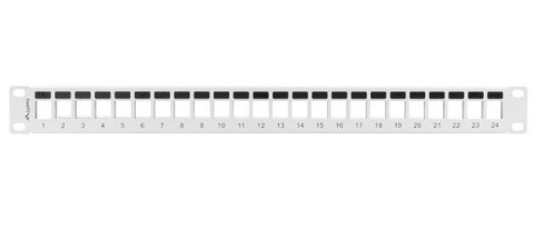 Patch panel pusty 24 porty 1U 19 cali szary do modułów keystone Patch panel pusty 24 porty 1U 19 cali szary do modułów keystone