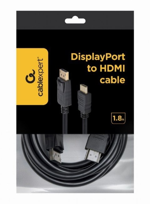 Kabel DisplayPort do HDMI 1.8m Kabel DisplayPort do HDMI 1.8m