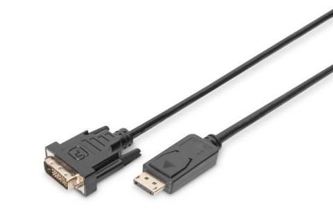 Kabel DisplayPort z zatrzaskiem 1080p 60Hz FHD Typ DP/DVI-D (24+1) M/M 2m Kabel DisplayPort z zatrzaskiem 1080p 60Hz FHD Typ DP/DVI-D (24+1) M/M 2m