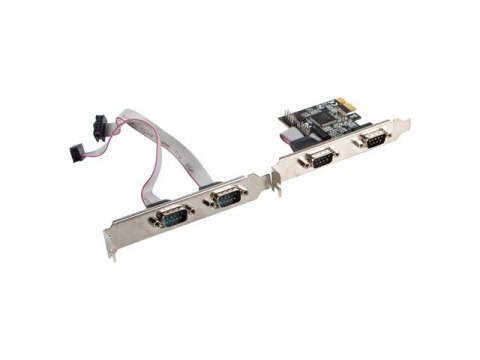 Karta PCI Express - COM 9Pin x4 + Śledzie Low Profile Karta PCI Express - COM 9Pin x4 + Śledzie Low Profile
