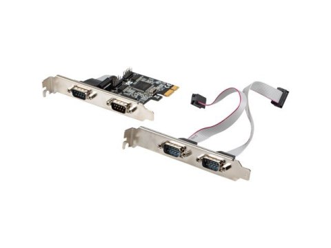Karta PCI Express - COM 9Pin x4 + Śledzie Low Profile Karta PCI Express - COM 9Pin x4 + Śledzie Low Profile