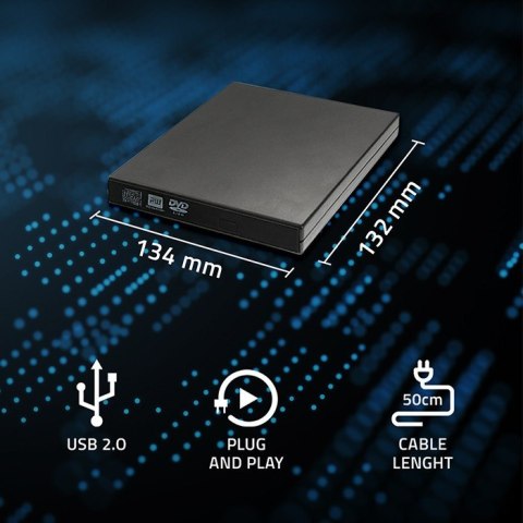 Obudowa/kieszeń na napęd optyczny CD/DVD SATA USB 2.0 12.7mm Obudowa/kieszeń na napęd optyczny CD/DVD SATA USB 2.0 12.7mm