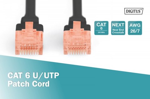 Patch cord U/UTP kat.6 PVC 5m czarny Patch cord U/UTP kat.6 PVC 5m czarny