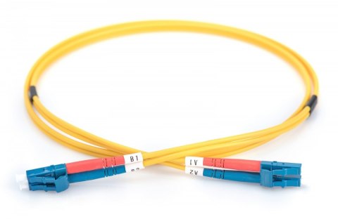 Patchcord FO Singlemode 09/125 OS2 LC-LC duplex 2m Żółty Patchcord FO Singlemode 09/125 OS2 LC-LC duplex 2m Żółty