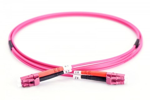 Patch cord światłowodowy FO LC-LC MM 50/125 OM4 duplex LSOH 3m Patch cord światłowodowy FO LC-LC MM 50/125 OM4 duplex LSOH 3m
