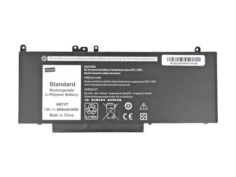 Bateria do Dell Latitude E5470, E5570 6000 mAh (46 Wh) 7.4 - 7.6 Volt Bateria do Dell Latitude E5470, E5570 6000 mAh (46 Wh) 7.4 - 7.6 Volt