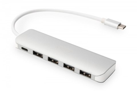 HUB/Koncentrator 4-portowy USB 3.0 SuperSpeed z Typ C Power Delivery, aluminium HUB/Koncentrator 4-portowy USB 3.0 SuperSpeed z Typ C Power Delivery, aluminium