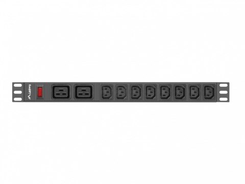 Listwa zasilająca Rack PDU 19 cali 1U 16A 2X C19 8X IEC C13 czarny C20 Listwa zasilająca Rack PDU 19 cali 1U 16A 2X C19 8X IEC C13 czarny C20