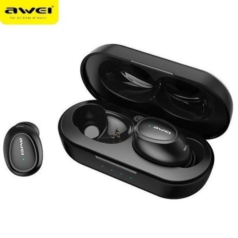 Słuchawki Bluetooth 5.0 T16 TWS + stacja dokująca Czarny Słuchawki Bluetooth 5.0 T16 TWS + stacja dokująca Czarny