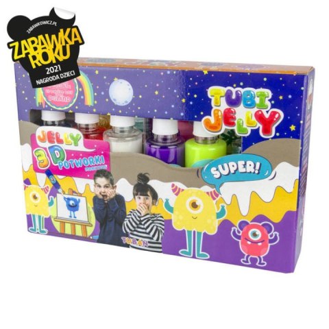 Zestaw Tubi Jelly 6 kolorów - Potworki Zestaw Tubi Jelly 6 kolorów - Potworki