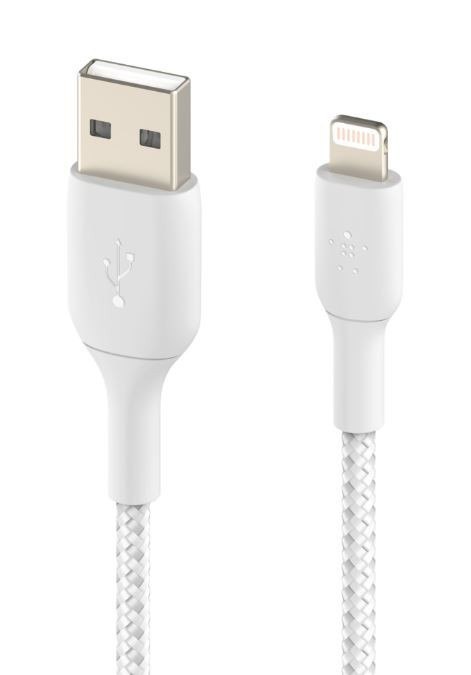 Kabel Braided USB- Lightning 1m biały Kabel Braided USB- Lightning 1m biały