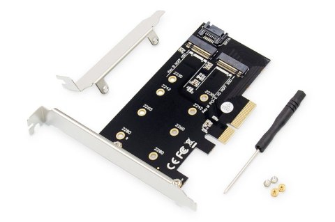 Karta rozszerzeń (Kontroler) M.2 NGFF/NVMe SSD PCIe 3.0 x4 SATA 80, 60, 42, 30 mm Karta rozszerzeń (Kontroler) M.2 NGFF/NVMe SSD PCIe 3.0 x4 SATA 80, 60, 42, 30 mm