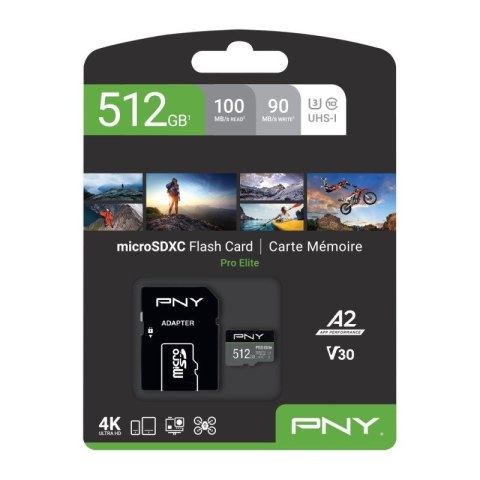 Karta pamięci MicroSDXC Elite 512GB P-SDUX512U3100PRO-GE Karta pamięci MicroSDXC Elite 512GB P-SDUX512U3100PRO-GE