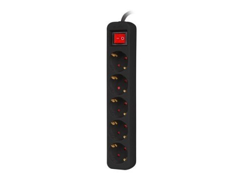 Listwa przedłużacz 1,5m 5x230 V PS1-05F-0150-BK Listwa przedłużacz 1,5m 5x230 V PS1-05F-0150-BK