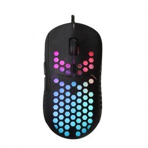 Mysz optyczna dla graczy 6400DPI USB RGB AM-99 Utralekka Mysz optyczna dla graczy 6400DPI USB RGB AM-99 Utralekka