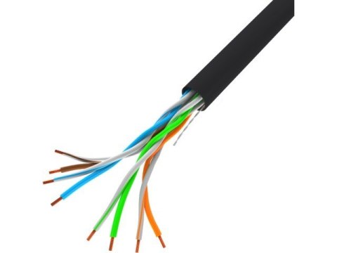 Kabel LAN UTP 100Mb/s 305m drut cca czarny Kabel LAN UTP 100Mb/s 305m drut cca czarny