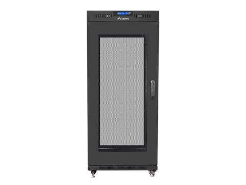 Szafa instalacyjna rack stojąca 19 27U 600x800 czarna, drzwi perforowane LCD (Flat Pack) Szafa instalacyjna rack stojąca 19 27U 600x800 czarna, drzwi perforowane LCD (Flat Pack)
