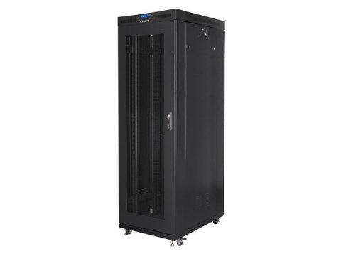 Szafa instalacyjna rack stojąca 19 42U 800x1000 czarna, drzwi perforowane LCD (Flat pack) Szafa instalacyjna rack stojąca 19 42U 800x1000 czarna, drzwi perforowane LCD (Flat pack)