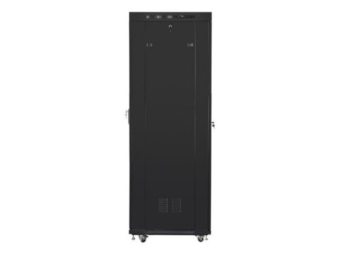 Szafa instalacyjna rack stojąca 19 42U 800x800 czarna, drzwi szklane LCD (Flat pack) Szafa instalacyjna rack stojąca 19 42U 800x800 czarna, drzwi szklane LCD (Flat pack)
