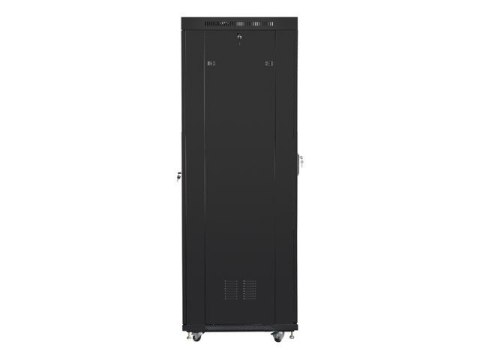 Szafa instalacyjna rack stojąca 19 42U 800x800 czarna, drzwi szklane LCD (Flat pack) Szafa instalacyjna rack stojąca 19 42U 800x800 czarna, drzwi szklane LCD (Flat pack)