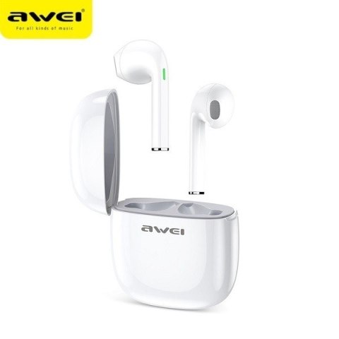 Słuchawki Bluetooth T28 TWS+stacja dokująca Białe Słuchawki Bluetooth T28 TWS+stacja dokująca Białe