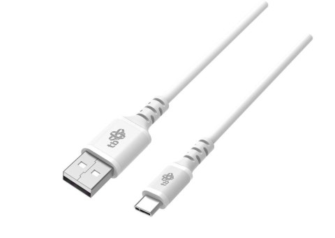 Kabel USB-USB C 2m silikonowy biały Quick Charge Kabel USB-USB C 2m silikonowy biały Quick Charge