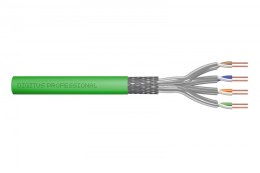 Kabel teleinformatyczny instalacyjny kat.8.2, S/FTP, Dca, AWG 22/1, LSOH, 100m, Zielony