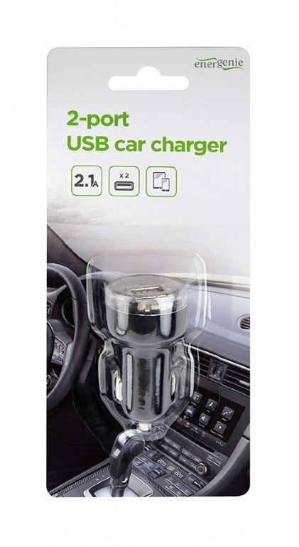 Ładowarka samochodowa 2xUSB 2.1A czarna Ładowarka samochodowa 2xUSB 2.1A czarna