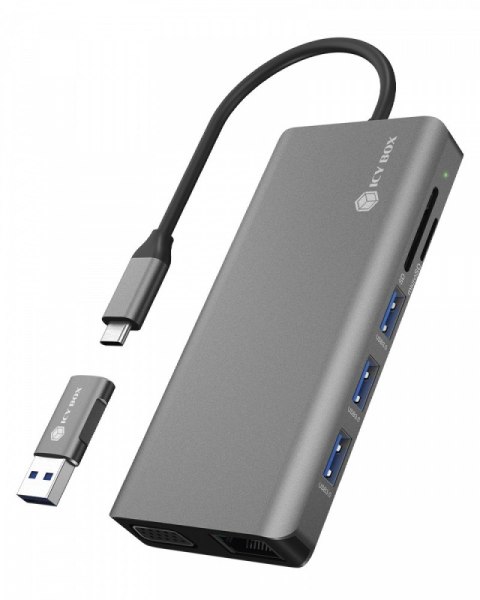 Stacja dokująca IB-DK4070-CPD 12w1,2xHDMI,AUDIO,CR,VGA Stacja dokująca IB-DK4070-CPD 12w1,2xHDMI,AUDIO,CR,VGA
