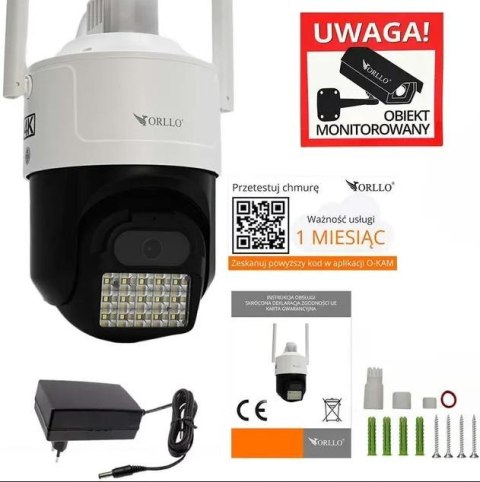 Kamera IP ORLLO Z17 Ultra 4K zewnętrzna obrotowa GSM na kartę SIM 8MPx