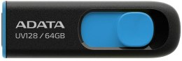Adata Pendrive UV128 64GB USB 3.2 Gen1 czarno - niebieski