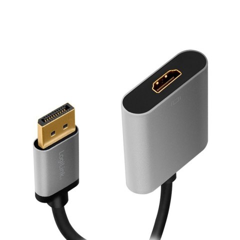 Adapter DP do HDMI 4K 60Hz aluminiowy 0.15m Adapter DP do HDMI 4K 60Hz aluminiowy 0.15m
