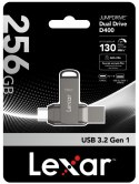 Pendrive Lexar Dual Drive D400 256GB USB-C/A 3.1 130MB/s