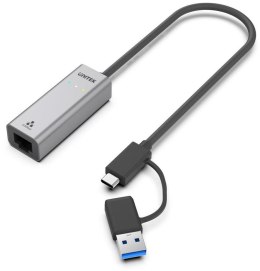 Unitek Hybrydowy adapter USB-C/USB-A do sieci