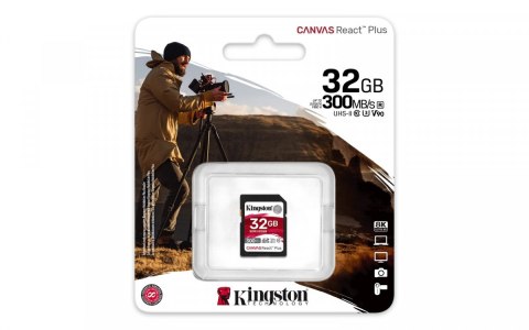 Karta pamięci SD 32GB Canvas React Plus 300/260 UHS-II U3 Karta pamięci SD 32GB Canvas React Plus 300/260 UHS-II U3