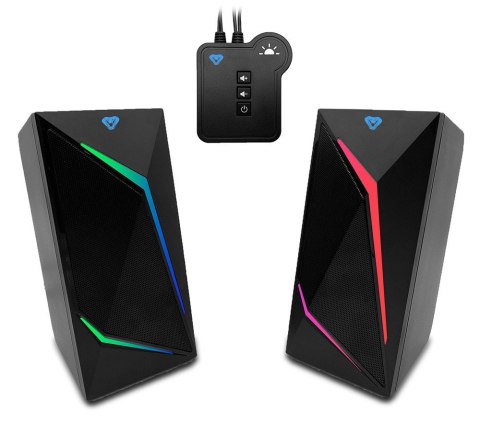 Głośniki COBRA PRO URION 2.0 MT3172 Gamingowe/Line-in/Bluetooth 5.0/RGB/Moduł sterujący/Jack 3,5/USB/RMS 8W/PMPO 320W Głośniki COBRA PRO URION 2.0 MT3172 Gamingowe/Line-in/Bluetooth 5.0/RGB/Moduł sterujący/Jack 3,5/USB/RMS 8W/PMPO 320W