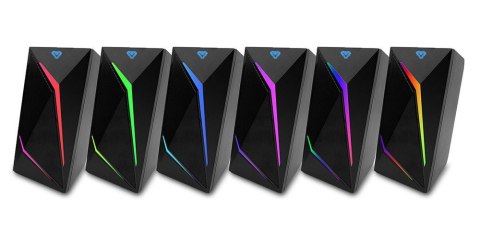 Głośniki COBRA PRO URION 2.0 MT3172 Gamingowe/Line-in/Bluetooth 5.0/RGB/Moduł sterujący/Jack 3,5/USB/RMS 8W/PMPO 320W Głośniki COBRA PRO URION 2.0 MT3172 Gamingowe/Line-in/Bluetooth 5.0/RGB/Moduł sterujący/Jack 3,5/USB/RMS 8W/PMPO 320W