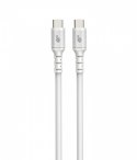 Kabel USB C - USB C 1 m. silikonowy biały