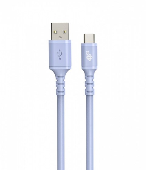 Kabel USB-USB C 1m silikonowy fioletowy Kabel USB-USB C 1m silikonowy fioletowy