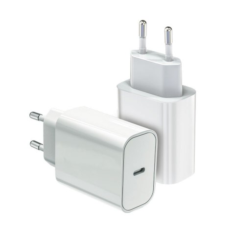 Ładowarka sieciowa USB C 20W Power Delivery biała Ładowarka sieciowa USB C 20W Power Delivery biała