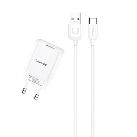 Ładowarka sieciowa USB kabel USB-C 2,1A T21 Ładowarka sieciowa USB kabel USB-C 2,1A T21